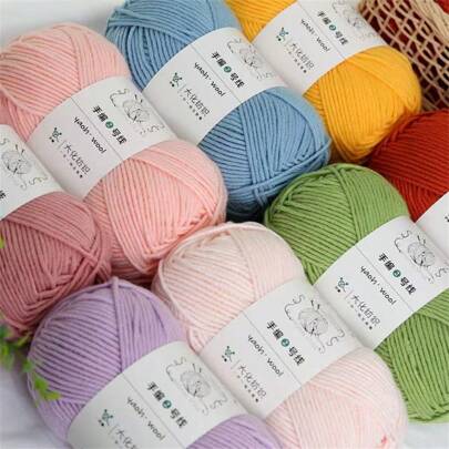 1pc 6-Ply Yarn Skein, Chunky Weight, Wholesale Price, Suitable For Hats, Scarves, Crochet Slippers, Handcraft Knitting Materials