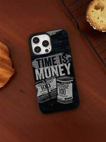 1 pieza Funda de teléfono de TPU negro con estampado de billete de dólar, acabado mate, adecuado como regalo festivo compatible con iPhone XS/XS Max/XR/11/12/13/14/15/16 Pro/Pro Max/14/15/16 Plus, para hombres y mujeres