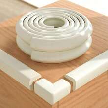 1件防撞条2米L型桌角保护垫保险杠安全软床边贴适用于婴儿童宝宝洗澡家庭装饰礼物 - 白色 - 查看 2