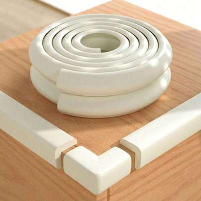 1件防撞条2米L型桌角保护垫保险杠安全软床边贴适用于婴儿童宝宝洗澡家庭装饰礼物