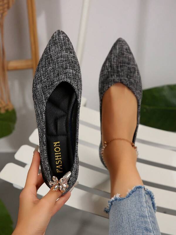 Women's Casual Pointed Toe Flats, Versatile And Comfortable For Spring/Autumn Wear