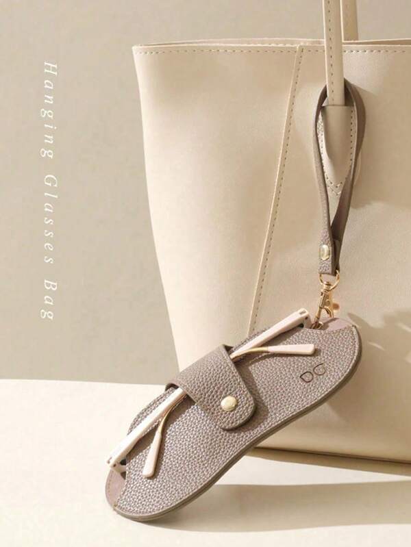 1pc Foldable Glass/Sunglasses Pouch, Portable Eye Glasses Protective Storage Bag, Hanging Pouch, Ultra-Thin Case Suitable For Men & Women