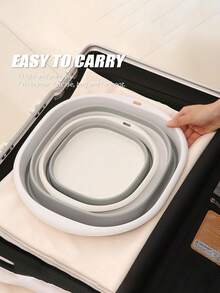 3pcs Foldable Wash Basin, Portable Travel Wash Basin, Multifunctional Folding Basin, Suitable For Face Washing, Foot Washing, Clothes Washing, Vegetables And Fruits Washing. A Must-Have For Kitchen And Bathroom.