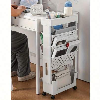 Wholesale Book Storage Box--Book, Five-Layer Design, Multifunctional Division, Combined School Official Office Home Flower Garden