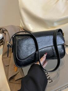 New Versatile Casual Minimalist Shoulder Bag - Black - View 6