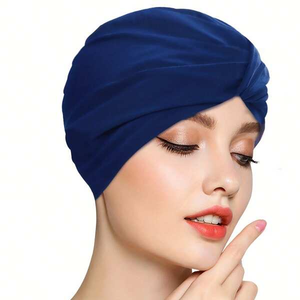 Gorro de natación profesional para mujer, de alta elasticidad y cómodo, con protección para las orejas - Diseño de doble capa antideslizante, apto para cabello largo, rizado y grueso - Opción perfecta para la playa y la piscina