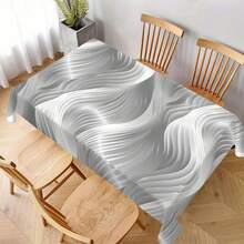 1/20pcs Elegant Gray Striped Tablecloth, Rectangular And Durable, Easy To Clean, Suitable For Picnic Or Holiday Party Decoration, Restaurant Decoration, Kitchen Decoration, Birthday Parties, Home Decoration - Multicolor - View 4