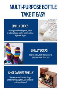 jakehoe Shoe & Sock Odor Eliminator Spray, Freshens Sweat & Odor, Keeps Shoe Cabinet Clean & Fresh