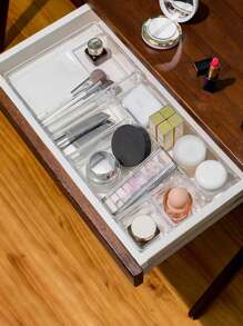 16pcs/Set Transparent Acrylic Drawer Storage Box, 5 Sizes, Independent, Freely Distributable, Multifunctional Desktop Organizer, Transparent Makeup Organizer, Beauty Storage And Organization, Dressing Table Display Rack, Bathroom Accessories, Jewelry Tray, Suitable For Makeup Products, Makeup Tools, Accessory Hair Clips, Office And Study Supplies Pencil Accessories, Home Decoration, Ideal Choice For Beauty Enthusiasts, Teacher And Student Gifts
