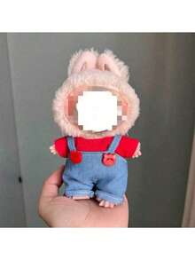 17厘米毛绒玩偶服装套装（仅衣服）适合第一代和第二代ForLABUBU毛绒玩偶，坐姿派对服装，（不含鞋子）