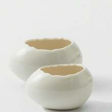1PC Steamed Egg Pot Steamed Egg Stew Pot, Small Bowl Of Ceramic Creative Dessert Tableware, Egg Shell-Shaped Steamed Egg Bowl, Dessert Bowl, Egg-Shaped Ceramic Bowl Yogurt Bowl, Creative Specialty Restaurant Tableware,School Supplies
