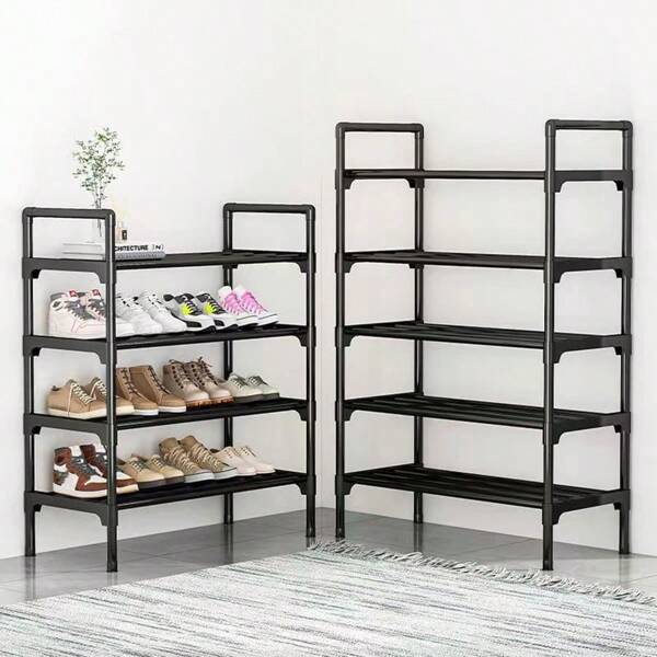 1 jeu de 1 pièce Étagère à chaussures multicouches simple à 2, 3, 4, 5 ou 6 niveaux. Meuble de rangement pour chaussures pour la maison, dortoir étudiant
