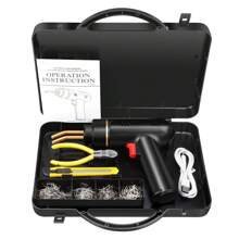 200W Cordless Hotmelt Welding Gun, USB Rechargeable Portable Repair Tool With 5000mAh Long Battery Life, Mica Heating Element, 400pcs Hotmelt Welding Kit, Suitable For Car Bumper And Plastic Repair
