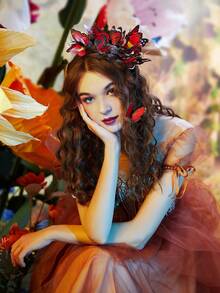 1pc Butterfly Fascinator Hats Monarch Butterfly Headband Crown Tea Party Kentucky Halloween Costume Headpiece - Multicolor - View 5