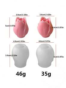 3D Tulip Silicone Mold - Floral Candle/Soap/Resin DIY Craft Kit - White - View 13