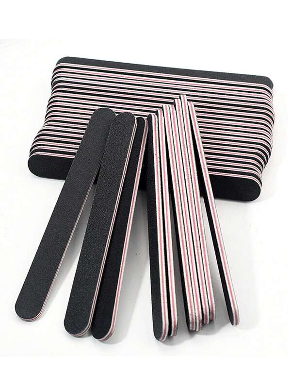 Black Sanding Nail Files, Straight Nail Art Sanding Strips, High-Quality And Non Shedding Nail Art Sanding Strips