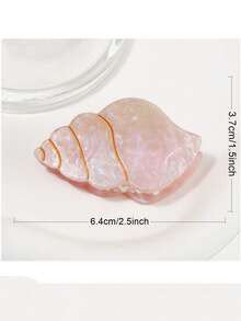 1pc/3pcs,Small Acrylic Seashell Hair Clip - Cute & Sweet Design For Ponytails, Bangs, And Half-Up Styles, Perfect For Low Hair Volume, Hair Accessory | Seashell Clip | Acrylic Hair Clip Fashion Hair Accessories Beauty Claw Clips Casual Hair Claw - Multicolor - View 3