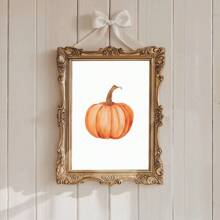 1pc, Canvas Hanging Picture, Framed Art Decoration, Ready To Hang, Wall Arts, Posters, Wall Art With Frame, Pumpkin Wall Art, Fall Pumpkin Prints, Modern Fall Decor, Pumpkin Decoration, Pumpkin Posters, Fall, Halloween, Halloween Decoration, Room Decoration, Dorm Decoration, Bedroom Home Wall Decorations, Fall Decoration Home Decor