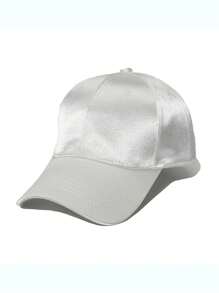 1 Stück unifarbene Unisex Seide Satinbasecap, vielseitiger Sonnenschutzvisier Hut für Frühling & Sommer