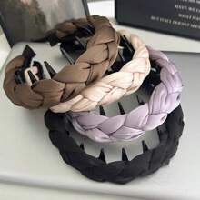 丝缎加厚宽齿梳发带女士，2025新款高端蓬松高冠可翻转头带，女士发带头带，发饰，发箍