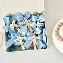 Christening Favors Tag, Gold Acrylic, Chocolate Favors, 20 Pcs Mirror Tag, Luxury Cross Favors, Personalized Gifts For Girls,End Of Summer - Gold - View 4