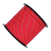 50/100m cuerda de paracord reflectante multifuncional de núcleos 550 de 4 mm para camping, supervivencia, EDC, cuerda de paracaídas, lanyard, cuerda de rescate MIFZ - Rojo - Ver 3