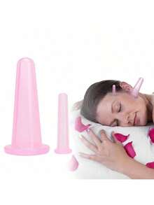 1 set de massage facial et de levage, comprenant un ventouse en silicone, un masseur en jade à double tête, utilisé pour détendre les yeux et le visage, un bâton de beauté étirable, soulageant l'enflure des yeux, la fatigue et les cernes avec un masseur facial, ainsi que des outils de beauté de la peau. Kit de massage sous vide portable, sans batterie, cadeau de vacances idéal pour les femmes - Multicolore - Voir 7