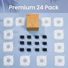 Veken Cat Water Fountain Filter, Classic 4 Pack Replacement Filters &Amp; 4 Pack Replacement Pre-Filter Sponges For 50oz, 84oz, 95oz Automatic Pet Fountain Dog Water Dispenser - 12 Filters+12 Sponges (3 Month Supply) - View 7