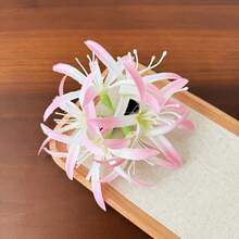 1 件优雅波西米亚波斯菊女士发夹，逼真的花卉侧发夹，复古氛围，适合摄影，爪夹，发夹，发夹，发夹 - 粉紅白色 - 查看 5