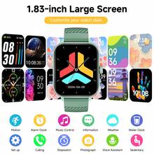 SIMSONLAB New 1.83" Full Touch Screen Smart Watch, Unisex Sports Smart Watch With Wireless Dialing, Call Answering, Pedometer, Calorie Consumption, Distance Tracking, Multiple Sports Modes, Music Control, Remote Camera, Alarm, Call & Message Notification - Multicolor - View 6
