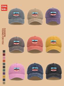 1 Stück "NEW YORK" Mütze mit witzigem Muster und NYC Skyline Grafik, modisches Design Hip-Hop, schwarze LKW Fahrer Mütze, atmungsaktiv & bequem, unisex Retro weiche Crown verstellbar Kappe, geeignet für alle Jahreszeiten, ideal als Geschenk für Stadtpatrioten, Outdoor Radfahren, Sport, Wandern, Angeln, Urlaub