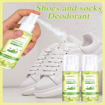 jakehoe 1 Hộp 100ml Xịt khử mùi giày và tất, làm thơm giày và tất, nhanh chóng loại bỏ mùi hôi, giữ cho đôi chân luôn khô thoáng, hương trà xanh độc đáo, thiết kế dạng xịt tiện lợi, phù hợp với mọi loại giày.