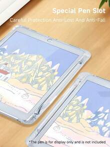 Inspirational Girl Pattern Compatible With IPad Case Generation 11th/10th/9th/8th/7th/6th/5th/10.9/10.2/ 9.7 Inch,IPad Air 13/11/10.9/10.5/9.7 Inch,IPad Pro 13 Inch(M4)/12.9/11/10.5 Inch, IPad Mini4/Mini5 7.9 Inch,Tablet  Built-In Pen Tray,Supports Automatic Sleep/Wake Lid Ins Style Leather+Tpu Anti-Fall, Shock-Proof Soft Cases Back To School Gift - Xám - Xem 5