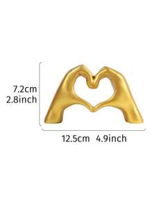 1 pièce Décoration de geste de la main d'amour, sculpture de doigt en forme de cœur, statue d'art moderne personnalisée pour la décoration de la maison, décoration de bureau créative pour mariage, cadeau pour la Saint-Valentin, le Nouvel An, les anniversaires et la remise des diplômes