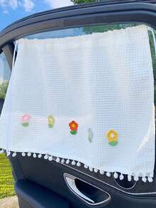 汽车窗帘遮阳帘卡通布艺舒适车用防晒隔热遮阳帘婴儿车窗遮阳挡侧挡