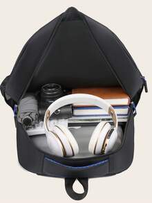 简约纯色大容量背包，带多个隔层，轻便旅行背包，非常适合毕业生、女生、新生、二年级学生、三年级学生、四年级学生、高中生、户外、旅行和返校、背包、轻便、便携、商务休闲、女生、女大学生、办公室、大学、初中、高中、工作、商务、通勤、体育场、运动、购物、度假