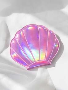 Shiny Shell Makeup Mirror, Double Sided Magnifying Handheld Compact Folding Makeup Mirror, Mini Travel Cosmetic Mirror, Elegant Small Gift For Party - Multicolor - View 10