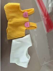 17厘米毛绒玩偶服装套装（仅衣服）适合第一代和第二代ForLABUBU毛绒玩偶，坐姿派对服装，（不含鞋子）