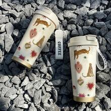 bablov 500ml铃兰水杯轻奢高端便携咖啡杯陶瓷内胆杯高颜值男女通用水杯车载户外便携杯 - 彩色 - 查看 1