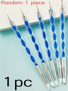 5支双头亚克力硅胶美甲笔套装，包括金属水钻点钻笔、大理石纹理笔、浮雕笔、软陶水钻点钻笔和不锈钢美甲点钻笔 - 彩色 - 查看 11