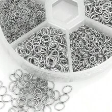 880pcsbox Of Open Rings Single Ring Open Connecting Rings DIY Hand-Made Jewelry Accessories O-Ring Connecting Rings