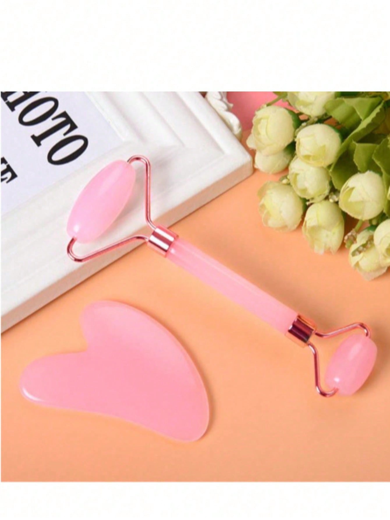 طقم أداة تدليك الوجه 1 قطعة يشمل رولر وألواح تدليك...