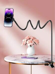 1 Stück Handyhalterung, 360° drehbar, Lazy Stand, an die geeignete Krümmung anpassbar um das Handy zu halten, geeignet für den Nachtisch und den Schreibtisch. Geeignet für Handy mit einem Gewicht von weniger als oder gleich 200g