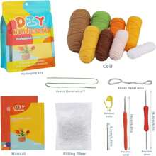 Conokata Crochet Kit For Beginners Adults And Kids Knitting Flower And Plant For Starter Lovers Learn How To With Step-By-Step Video Tutorial For DIY Kits