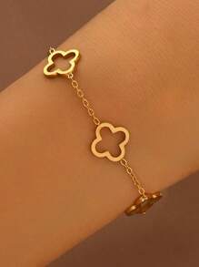 3pcs Bracelet 18K Vacuum Electroplating, Not Easy To Fade, Inlaid With Zirconia, Suitable For Daily Wear, Fashionable And Elegant Ladies' Bracelet Set,Gold Jewelry Jewelry Women Bracelets Accessories Women Stainless Steel Jewelry Bracelets For Women Western Jewelry