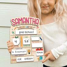 Placa Personalizada Primeiro Dia de Aula, Placa Último Dia de Aula, Etiqueta de Nome Personalizada, Placa Volta às Aulas, Quadro de Anúncio do Primeiro Dia de Aula, Materiais Impressos Gráficos, Volta às Aulas, Presente Personalizado, Marco - Cartão de registro escolar - Visão 4