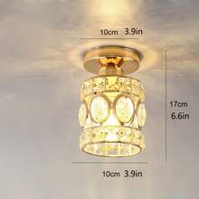 Nordic Modern Minimalist Corridor/Entryway/Balcony Crystal Ceiling Light, Elegant & Lightweight, Bulb Not Included