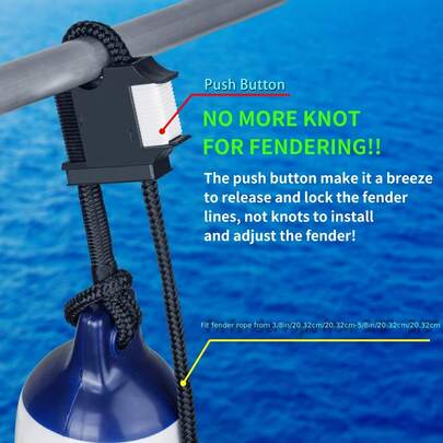 1pc Quick Release Non-Slip Boat Gunwale Rack, Durable Polycarbonate Material, Black