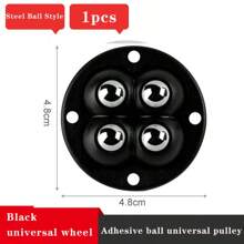 Mobile Roller Swivel Casters With Self-Adhesive Base, Multi-Ball Bearing Furniture Coasters For Tables, Heavy Duty Rotating Home Hardware