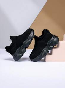 2025 New Style Children/Teens/Toddlers Casual Fashion Shock-Absorbing, Wear-Resistant Shoes With Lightweight, Breathable, Low-Top, Mesh Upper, Slip-On, Suitable For Outdoor, Indoor, Walking, Running, Sports, Casual Sneakers